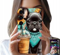 ETUI DO SAMSUNG GALAXY A54 5G - BULDOG COFFI LOVE, SŁONECZNIKI, PSI CASE