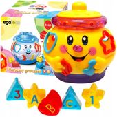 MUZYCZNY GARNUSZEK KLOCUSZEK SORTER GRAJĄCY CHODZI ŚWIECI ZABAWKA KLOCKI