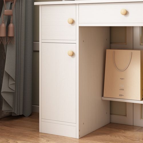 TOALETKA Z LUSTREM Z SZUFLADAMI BIAŁA DO MAKIJAŻU GLAMOUR STYL na Arena.pl