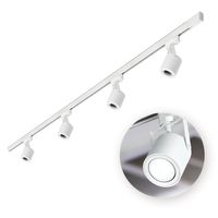 Zestaw Szynowy Biały 3 fazowy 4x Reflektor na GU10 + Szyna 2m Komplet