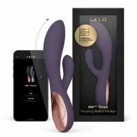 lelo ina thrust rabbit - fioletowy, dynamiczny system ruchu, silikon