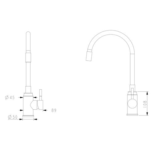 Bateria kuchenna WEZER EKO42X-02G z elastyczną wylewką na Arena.pl