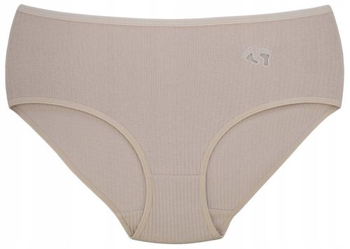 Majtki Bawełniane Damskie Z Wysokim Stanem Figi Prążkowane Wielopak 3XL na Arena.pl