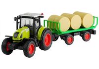ZABAWKA TRAKTOR Z PRZYCZEPKĄ I SIANEM