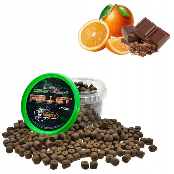 PELLET HACZYKOWY MARGROM 8mm 100g Czekolada Orange zdjęcie 1