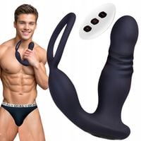 Wibrator Analny, Masażer Prostaty Posuwisty, Ruch Przód Tył, Pilot, USB