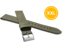 LAVVU XXL Szyty oliwkowy pasek SPORT z luksusowej skóry Top Grain - 20 XXL