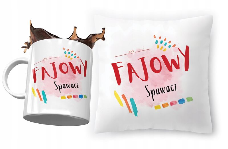 Zestaw Dla Spawacza Poduszka + Kubek Na Prezent Z Nadrukiem Ze Zdjęciem zdjęcie 1