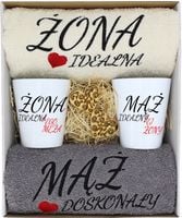 PREZENT ŚLUB ŻONA MĄŻ ROCZNICA RĘCZNIKI KUBKI