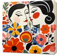 Obraz 60x60cm Kwiatowy Romans