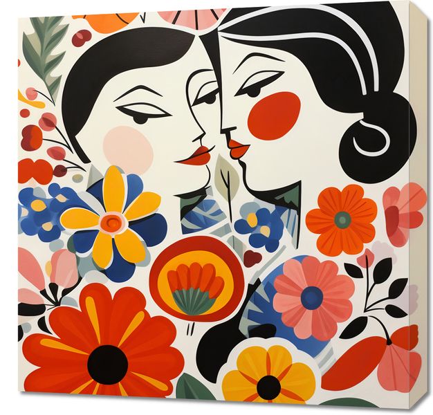 Obraz 60x60cm Kwiatowy Romans zdjęcie 1
