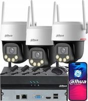 Monitoring Dahua 3x P5F-PV-PRO WizColor Zewnętrzna LED AI Kamera WiFi 5MPx