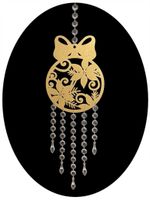 Zawieszka ozdoba do okna ŚWIĄTECZNA BOMBKA Boże Narodzenie wys. 100 cm