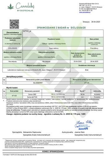 Susz konopny CBD | BLUEBERRY | 1000 g na Arena.pl