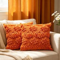 Poszewka na poduszkę z dyni, 45×45 cm, kolor Orange Orange-2 szt.