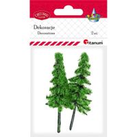 dekoracje świąteczne choinki plastik 2 szt titanum