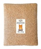 Żwirek dla Kota Drewniany Zbrylający Kruszon Gruby Naturalny RUDY 18L 9kg
