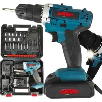 Wiertarko Wkrętarka Akumulatorowa Wiertarka 21V 2xAKU LED BITY WALIZKA