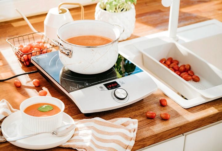 KUCHENKA INDUKCYJNA JEDNOPALNIKOWA PŁYTA GRZEWCZA SZKLANA 2000W TIMER LCD zdjęcie 14