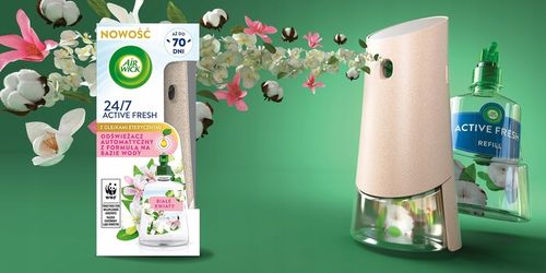 Air Wick Active Fresh dyfuzor + wkład Białe Kwiaty Komplet 2 x 228 ml na Arena.pl