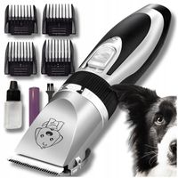 Srebrna maszynka akumulatorowa do strzyżenia psów zwierząt 35W, 4 końcówki