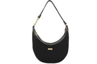 Stylowa torebka z zamszowym wykończeniem - Czarna