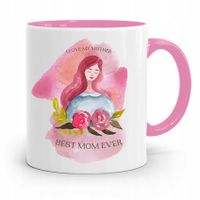 Kubek Różowy Prezent Dla Mamy I Love My Mother Z Nadrukiem Ze Zdjęciem