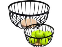 Metalowy kosz koszyk na owoce warzywa misa miska druciany loft okrągły