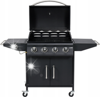 GRILL GAZOWY OGRODOWY LOVON 4+1, 16KW Z POKRYWĄ PALNIK BOCZNY + POKROWIEC