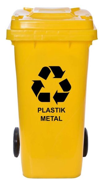 Komplet pojemników na odpady 120l cztery kolory zdjęcie 3