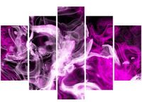 100CM 150CM OBRAZ 5 ELEM WARIACJE FIOLETEM ŚCIENNY