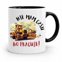 Dla Pracownika Kubek Czarny Nie Mam Czasu Pracuje Z Nadrukiem Ze Zdjęciem