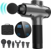 PISTOLET DO MASAŻU MASAŻER DO PLECÓW CIAŁA MASSAGE GUN PRO MOCNY PRO ZESTAW