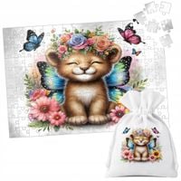 PUZZLE TRADYCYJNE - ZWIERZĘTA LEW AFRYKA SAFARI - 110 el