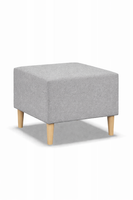 Pufa kwadratowa podnóżek do fotela salonu 51x51x40 szara REN