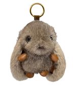 Brelok Królik zawieszka do torebki pompon puszysty króliczek brązowy