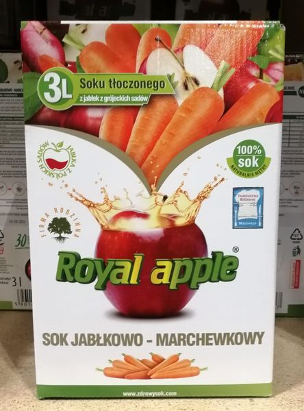 Royal Apple 3L Sok jabłkowo - marchewkowy zdjęcie 1