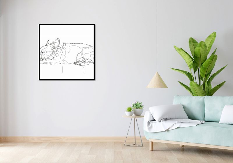 Plakat 80x80cm Śpiący Psiak zdjęcie 4