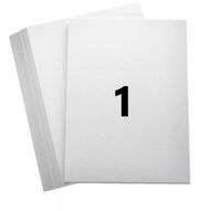 ETYKIETY SAMOPRZYLEPNE A4 100 arkuszy 210x297mm WYGODNY PODKŁAD Z NACIĘCIEM