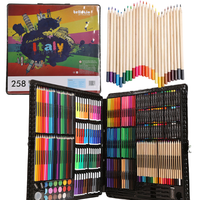 Zestaw Małego Artysty Kreatywny Edukacyjny Kredki Mazaki Farbki 258El