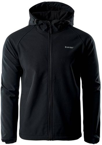 Kurtka Hi-TEC Męski SOFTSHELL NETI czarny z kapturem L na Arena.pl