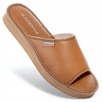 Kapcie Skórzane Damskie Pantofle Domowe Laczki Góralskie 36-41 PanSzew