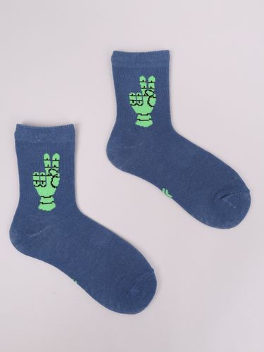 Skarpety chłopięce długie bawełniane ze wzorem 3PAK 35-38 YOCLUB na Arena.pl