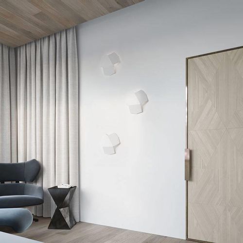 Kinkiet LAMPA ścienna SL.0424 geometryczna OPRAWA metalowa biała na Arena.pl