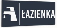 Tabliczka ŁAZIENKA informacyjna Aluminium ATRACYTOWA Nadruk UV PIKTOGRAM