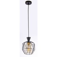 Geometryczna lampa wisząca VEN W-5291/1 BK industrialny czarny miodowy