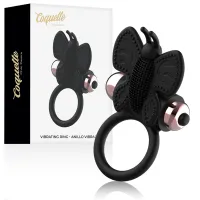 coquette chic desire pierścień motyl z wibratorem czarny/złoty 82x41mm