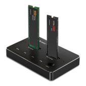 Qoltec Stacja dokująca dysków SSD M.2 NVMe SATA USB-C DUAL 2 x 2TB