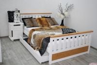 Łóżko drewniane DAGA 160x200 BIAŁE + stelaż sypialnia producent