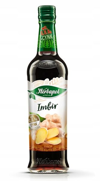 Herbapol zestaw syrop imbir & malina + herbata zdjęcie 4